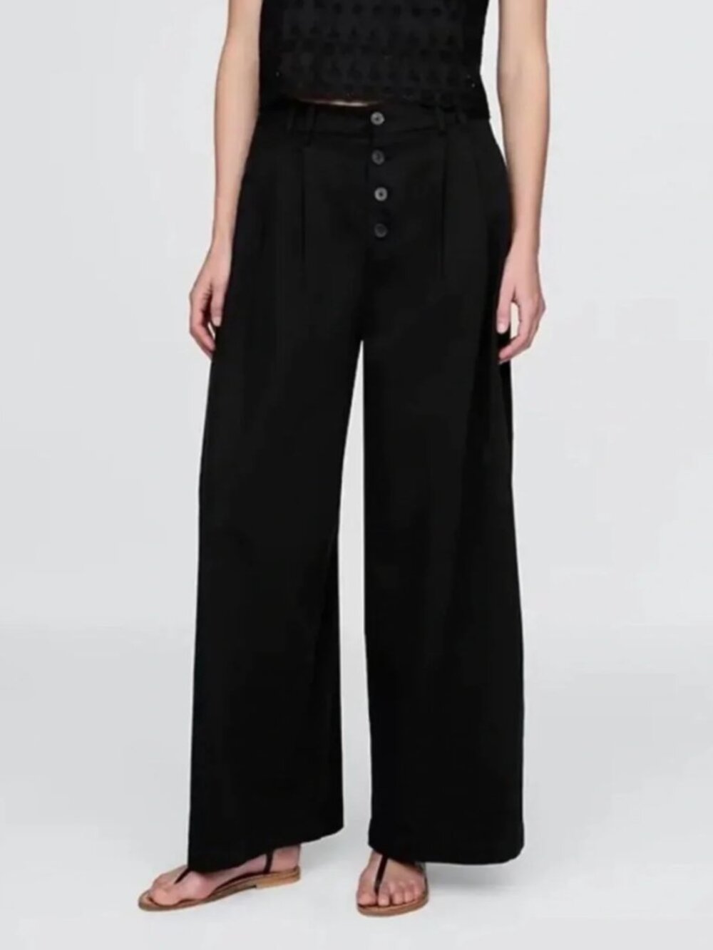 Gap x Doen High-Rise Pleated Trousers